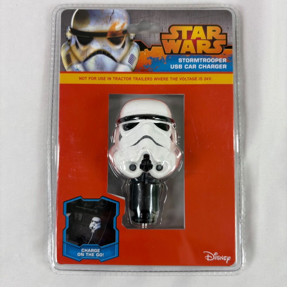 Disney Star Wars Stormtrooper USB Car Charger Unisex OS White Plastic Sci-Fi